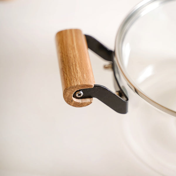 Borosilicate Simmer Pot With Lid And Handle Extra Large 5500ml