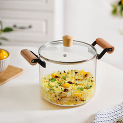 Borosilicate Stovetop Pot With Handle Large 4500ml