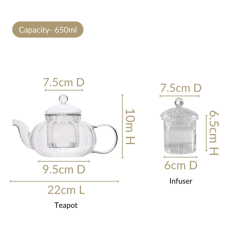 Borosilicate Teapot 650ml