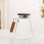 Borosilicate Glass Jug With Wooden Lid 1150ml
