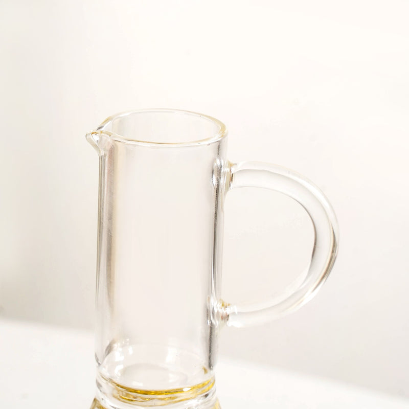 Borosilicate Glass Oil And Vinegar Bottle With Bamboo Stand Set Of 3 300ml