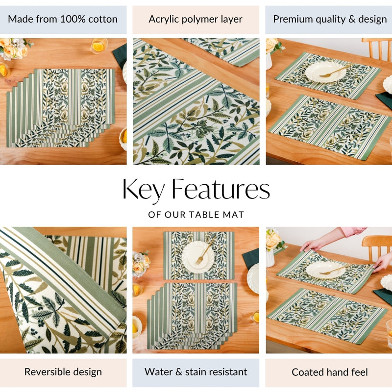 Botanica Water Resistant Placemat Set Of 6