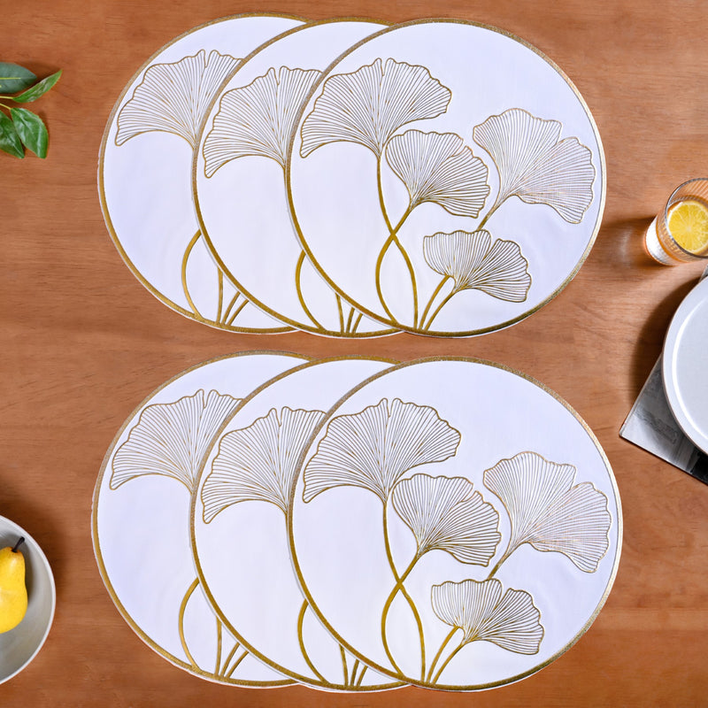 Botanical Gold Placemats Set Of 6