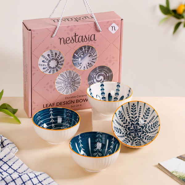 Botanical Mediterranean Bowl Set Of 4 300ml