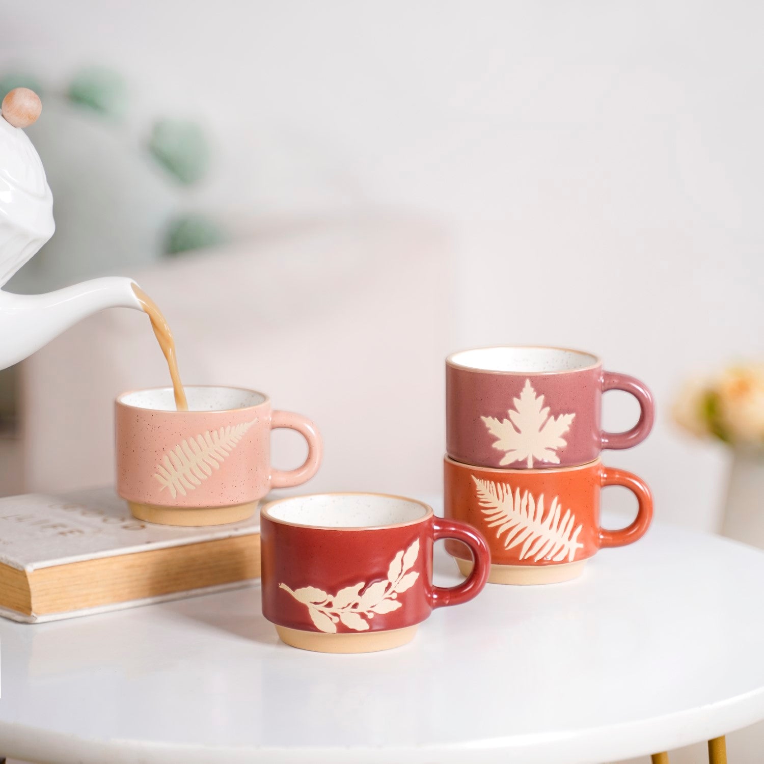 Botanical Stackable Cup Set Of 4 Autumn Edition 145ml