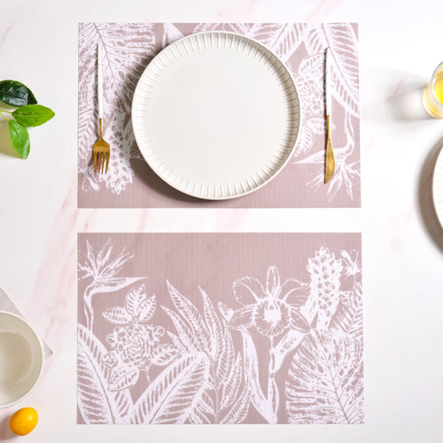 Botanical Taupe Placemat Set Of 6