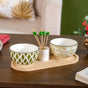 Bowl Tray And Toothpick Holder Set Of 5