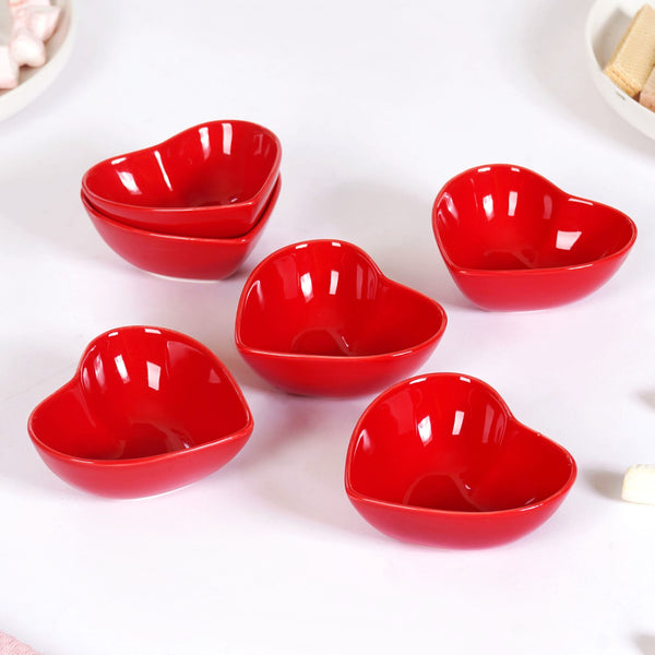 Heart Shaped Bowls Set of 6