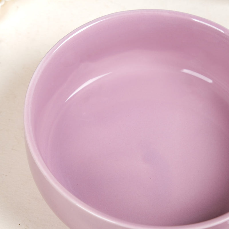 Purple Ceramic Bowl With Handle 650ml