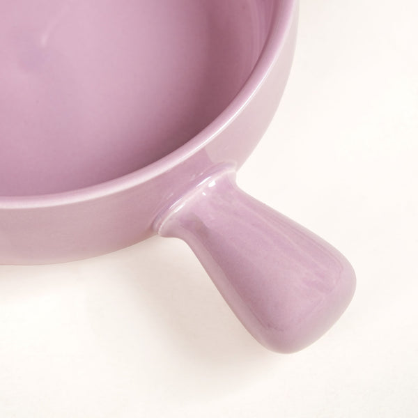 Purple Ceramic Bowl With Handle 650ml