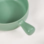 Ceramic Baking Bowl With Handle Sage Green 650ml