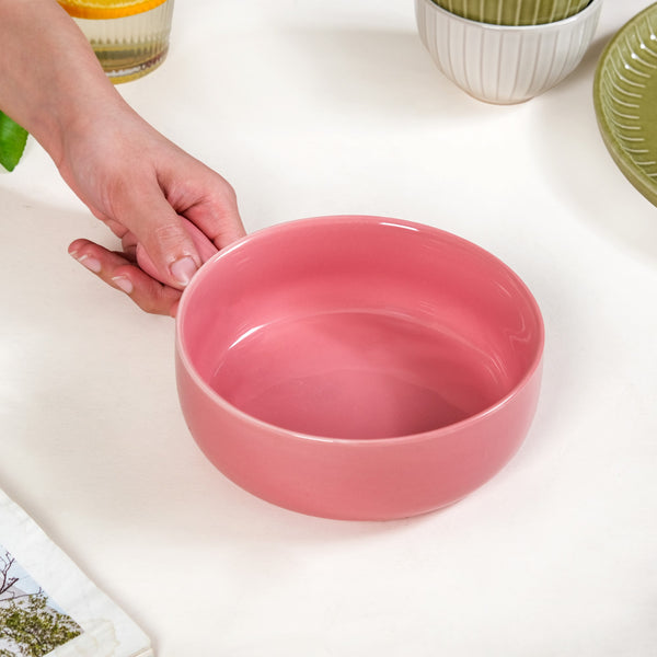 Bowl With Handle Pink 650ml