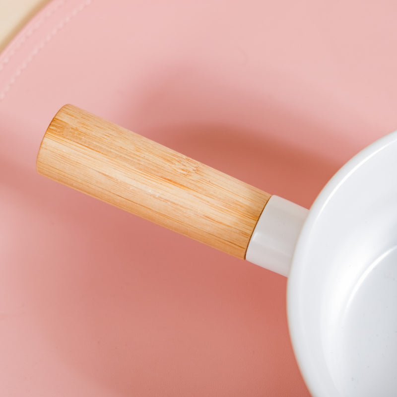 Ceramic Snack Bowl With Handle White 450 ml - snack bowl, soup bowl, noodle bowl, salad bowls, bowl for snacks, bowl with handle