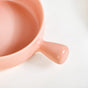 Peach Ceramic Bowl With Handle 700ml