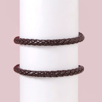 Braided Solid Brown Unisex Bracelet