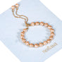 Adjustable Peach Pearl Bracelet For Women 