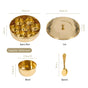 Brass Hammered Masala Dani With Spoon Set Of 10