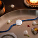 Brass Om Rakhi With Silver Finish Gift Set