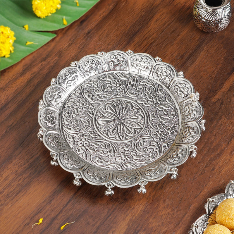 Brass Pooja Thali And Kalash Set