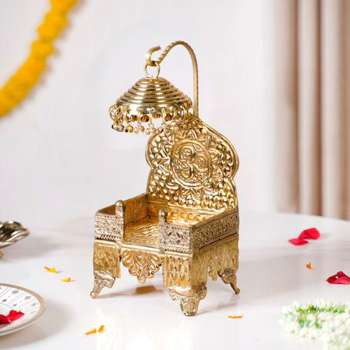 Brass Prabhu Singhasan With Detachable Chatra