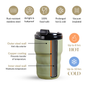 Brewster Insulated Travel Coffee Tumbler Seaweed Green 355ml