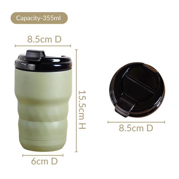 Brewster Insulated Travel Coffee Tumbler Seaweed Green 355ml