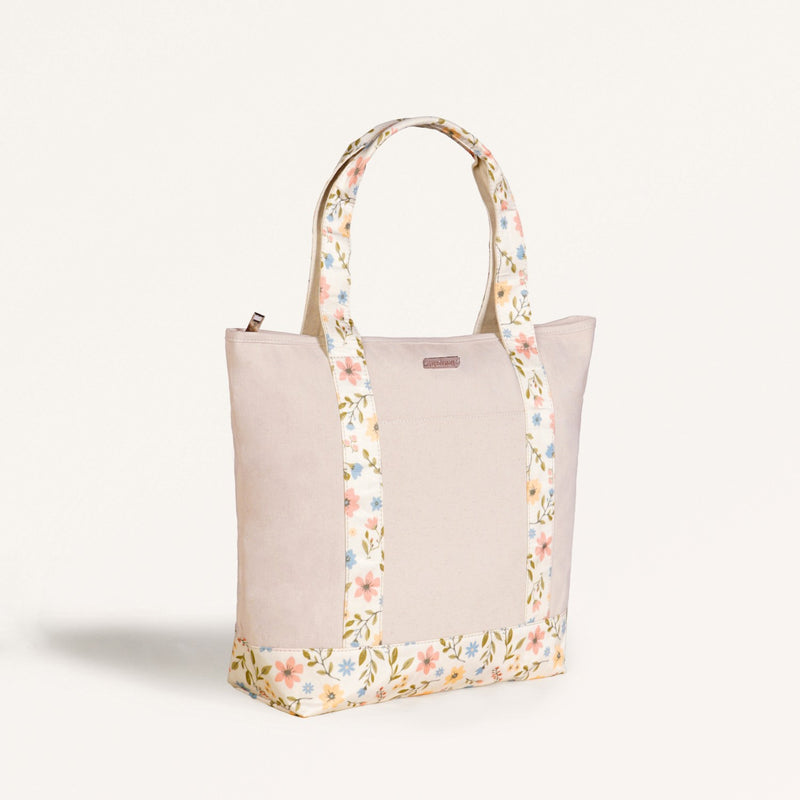 Bring Garden Large Canvas Zipper Tote Bag