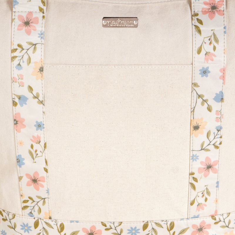 Bring Garden Large Canvas Zipper Tote Bag