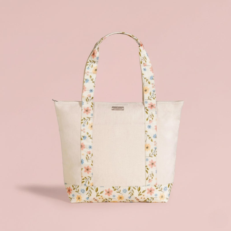 Bring Garden Large Canvas Zipper Tote Bag