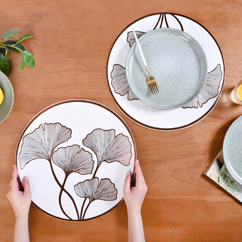 Bronze Ginkgo Table Mats Of 6
