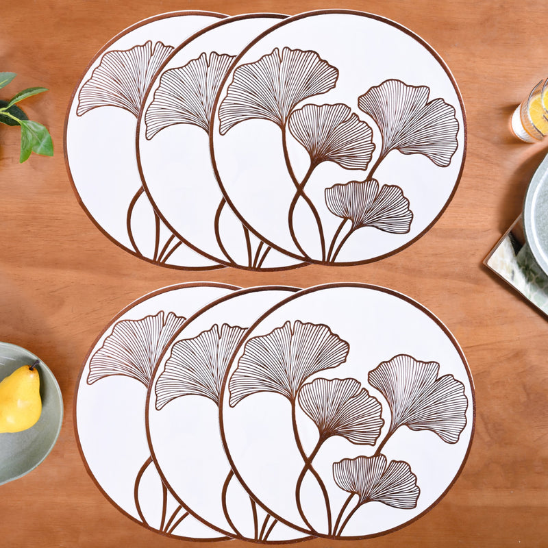 Bronze Ginkgo Table Mats Of 6