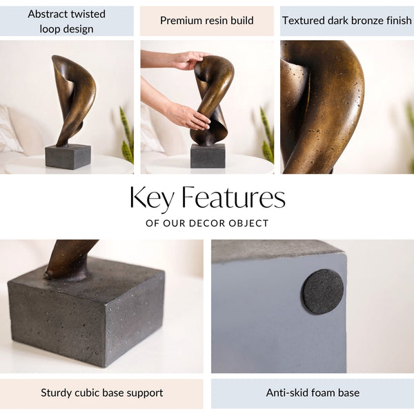 Bronze Flow Resin Accent Decor