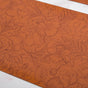 Brown Embossed Hibiscus Rectangular Placemats Set Of 6