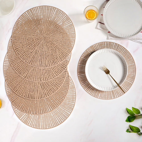 Brown Web Style Placemats Set Of 6