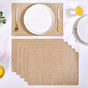 Brown Chenille Pattern Tablemat Set Of 6