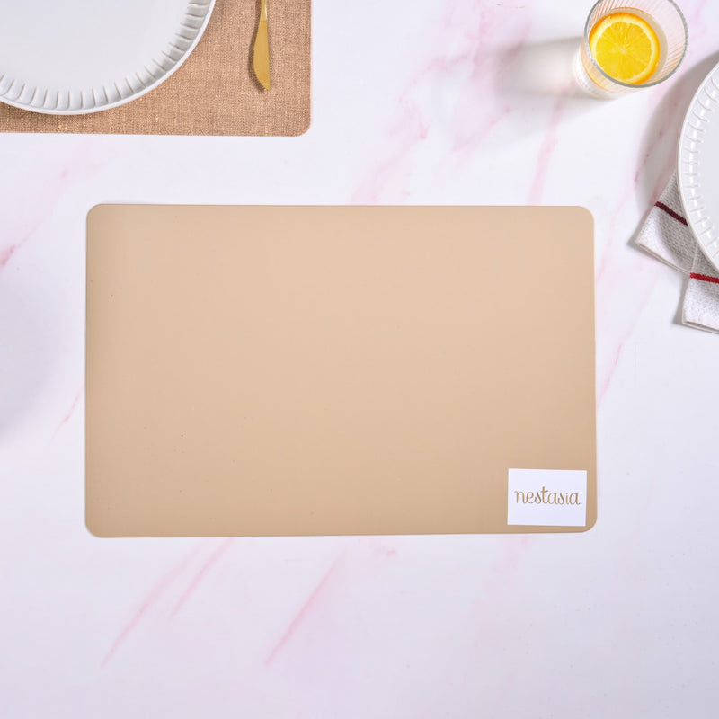 Brown Chenille Pattern Tablemat Set Of 6