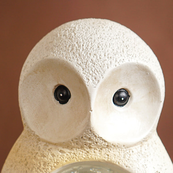 Crystal Glass Ball Owl Desk Decor