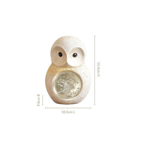 Crystal Glass Ball Owl Desk Decor