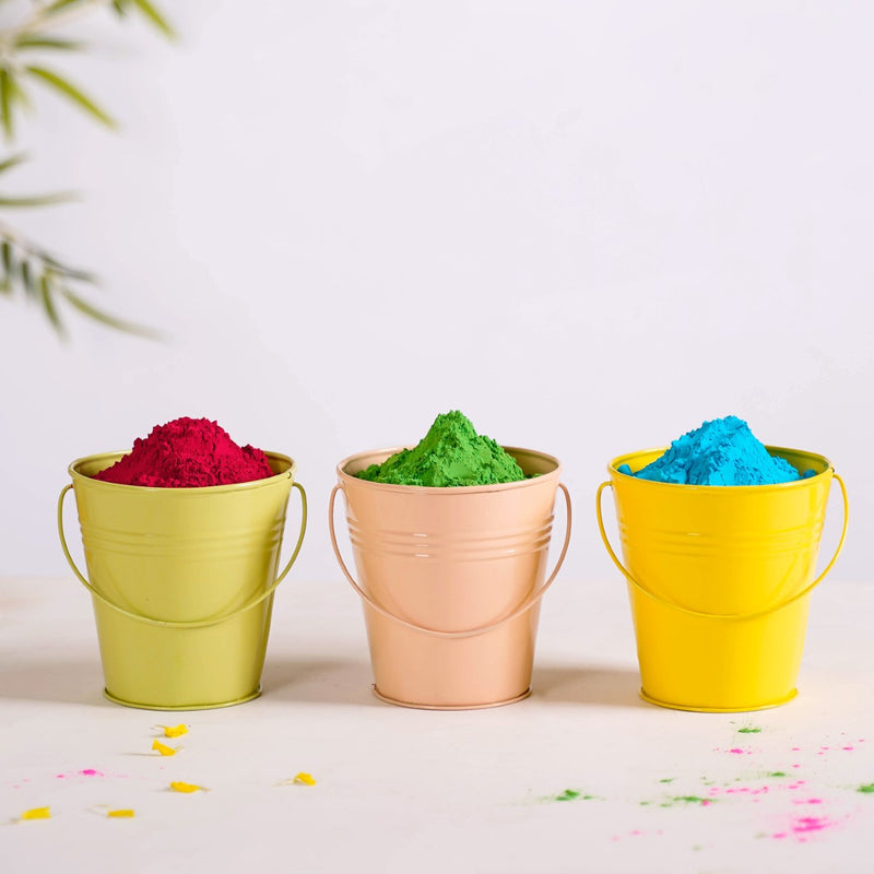 Metal Bucket For Home Decoration Set Of 3