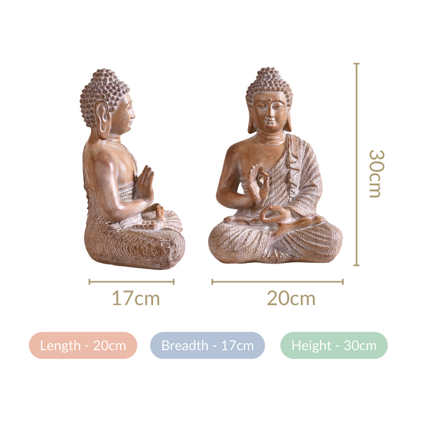 Abhaya Buddha Altar Candle Holder - 30cm x 17cm Abhaya Buddha Altar Candle Holder - 30cm x 17cm