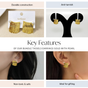 Bundle Tassels Earrings Gold With Pearl