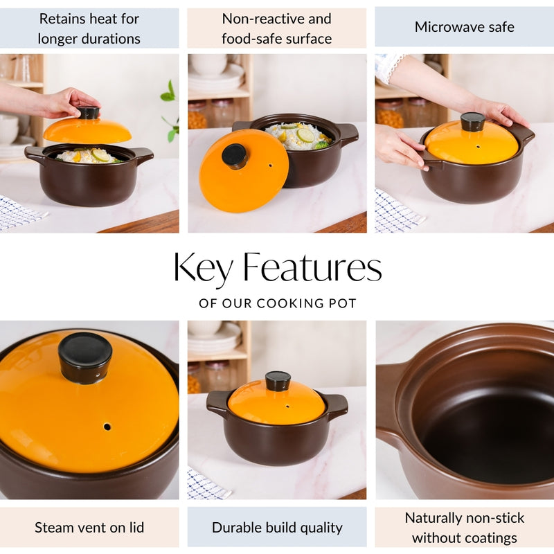 Burnt Honey Japanese Cooking Pot 2000ml