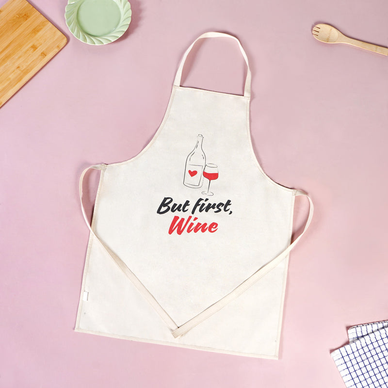 But First Whisk And Wine Couple Apron Set