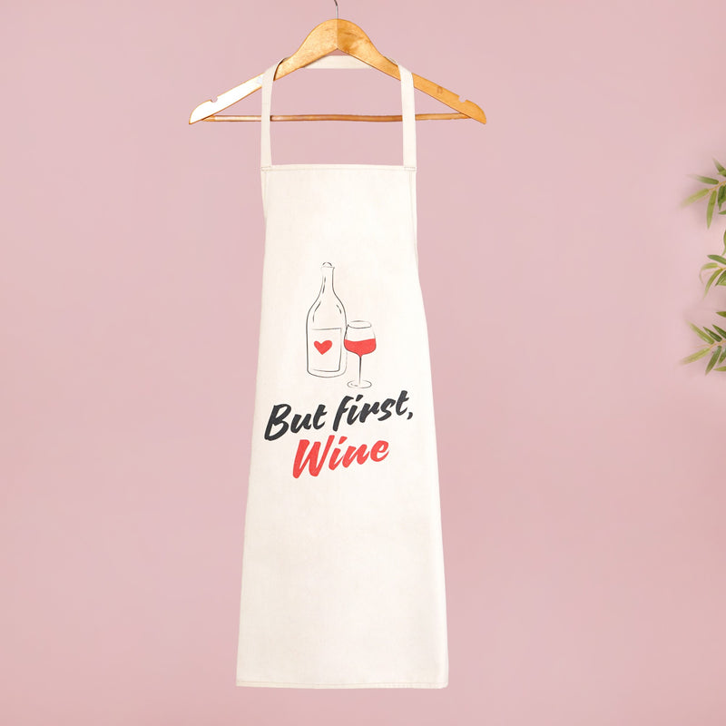 But First Whisk And Wine Couple Apron Set