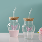 Butterfly Borosilicate Tumbler With Straw Set Of 2 500ml