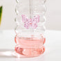 Butterfly Glass Tumbler With Straw Set Of 2 500ml