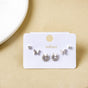 Butterfly Moon Shine Silver Studs Set Of 3