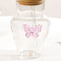 Butterfly Borosilicate Tumbler With Straw Set Of 2 500ml