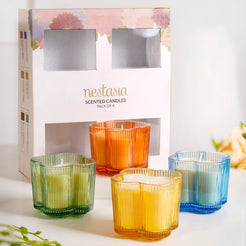 Scented Oasis Fragrant Lucky Leaf Candle Set Of 4