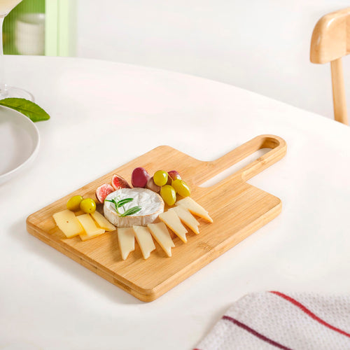 Mod Bamboo Platter With Handle 13 Inch